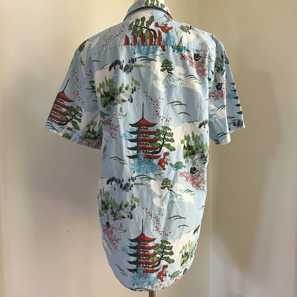 Firefly Lootwear Mens Dinosaur Hawaiian Shirt Limited Edition Blue Pagoda Sz M - Picture 4 of 9
